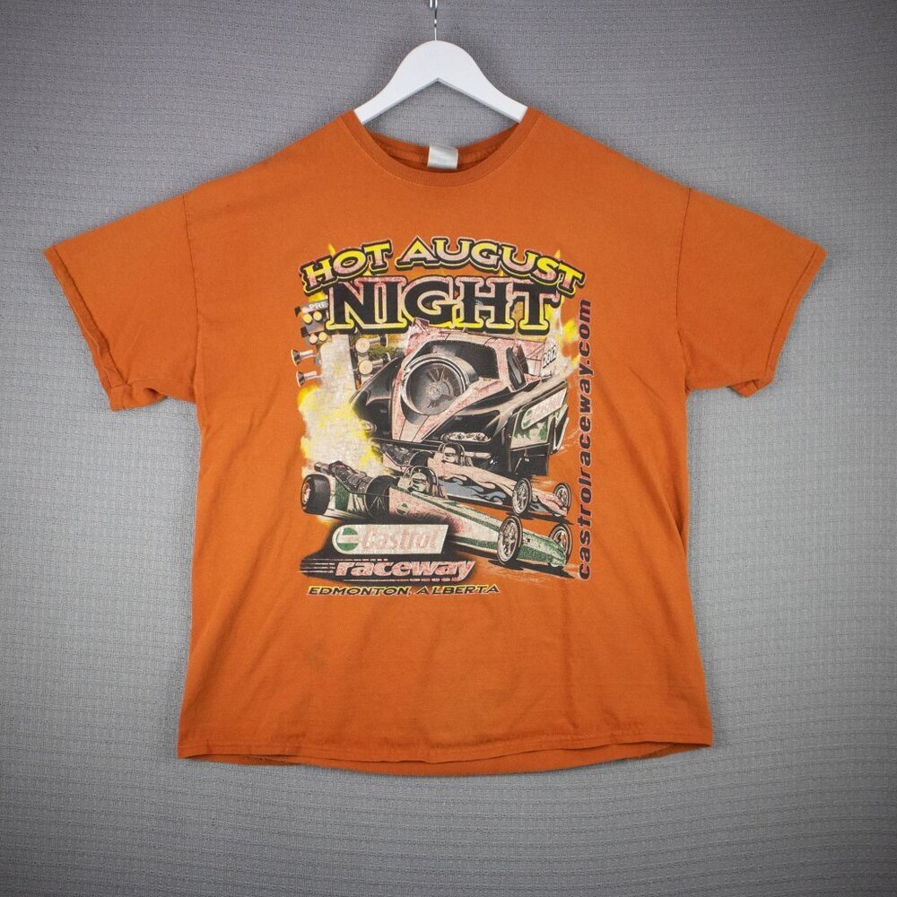 Gildan Hot August Night Castrol Race Tee Mens XL